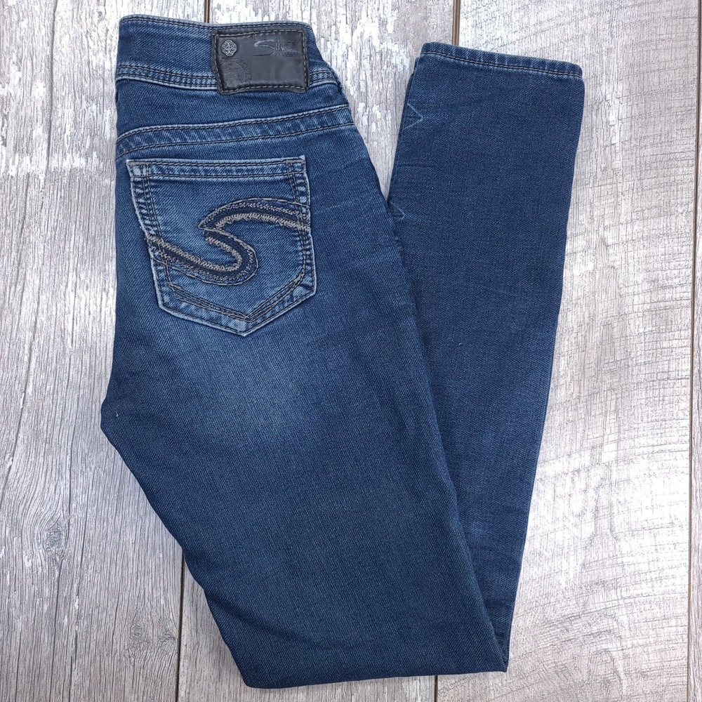 Silver Jeans Suki Mid Skinny Women Size 26x31 Blue Joga Stretch Denim